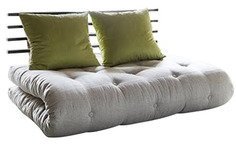 Furny ShinChan Easy Double SofaBed Futon With Lime Green Cushions