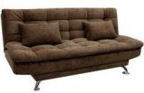 Furny Supersoft Sofa Bed With Sunrise Fabric In Brown Colour