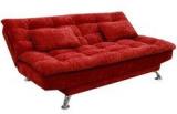 Furny Supersoft Sofa Bed With Sunrise Fabric In Maroon Colour