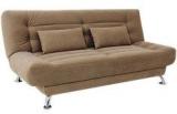 Furny Zuri Supersoft Sofa Bed In Light Brown Colour