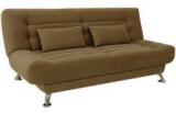 Furny Zuri Supersoft Sofa Bed In Medium Brown Colour