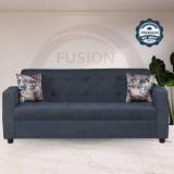 Fusion Furniture Factory 3 Seater Dark Grey Falcon Sofa Fabric 3 Seater Sofa