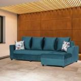 Fusion Furniture Factory Fusion Furniture Rapid L Shape 5 Seater Sofa Fabric 3 + 2 Sofa Set