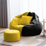 Fusion World 4XL 4XL Bean Bag With Footrest & Cushion Ready To Use With Beans Bean Bag Chair With Bean Filling