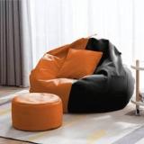 Fusion World XXXL 4XL Bean Bag With Footrest & Cushion Ready To Use With Beans Bean Bag Chair With Bean Filling