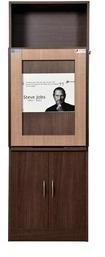 FuturDecor Medium InvisiTable In Chocolate Colour With Steve Jobs Poster