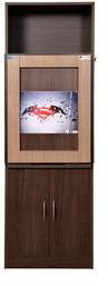 FuturDecor Medium InvisiTable In Chocolate Colour With Super Man Poster