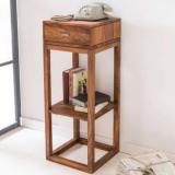 G Fine Furniture Sofa Side Table With Drawer & Shelf | Side Table With Storage | Telephone Table Solid Wood End Table