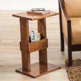 G Fine Furniture Sofa Side Table With Magazine Holder | Side Table With Storage |Telephone Table Solid Wood End Table