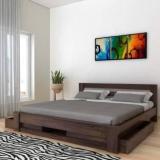 Ganpati Arts Sheesham Wood Bed/Cot For Bedroom/Hotel/Living Room Solid Wood Queen Bed