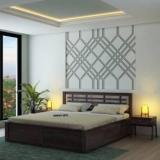 Ganpati Arts Sheesham Wood King Size Bed For Bedroom/Home/Hotel/Living Room Solid Wood King Box Bed