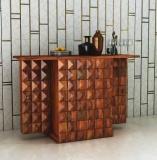 Ganpati Arts Sheesham Wood Oslo Bar Cabinet With Storage For Living Room Wooden Bar Cabinet Solid Wood Bar Cabinet