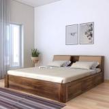 Ganpati Arts Sheesham Wood Queen Bed for Bedroom With Headboard/Box Storage/1 year warranty Solid Wood Queen Box Bed