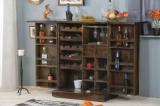 Ghroyal Wood Bar Cabinet Wine Bottle And Storage Bar Rack Display Unit Solid Wood Bar Cabinet