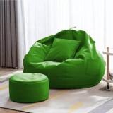 Giglack 4XL Footstool & Cushion Ready To Use Filled With Beans | Faux Leather Bean Bag Chair Bean Bag Sofa With Bean Filling