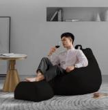 Giglick XXXL Faux Leather Bean Bag With Curve Footrest Filled With Beans Bean Bag Chair With Bean Filling