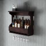 Glass Wood Furnitures Solid Wood Bar Cabinet