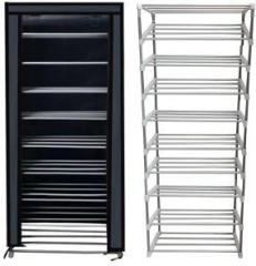 Glowsilk Collapsible Metal Shoe Rack Carbon Steel Collapsible Wardrobe