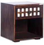 Godrej Interio Chequers Side Table In Walnut Finish