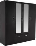 Godrej Interio Chocolate Engineered Wood 4 Door Wardrobe