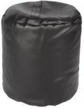 Godrej Interio Comfy Cylindrical Bean Filled Pouffe In Black Finish