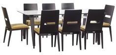 Godrej Interio Crescent Eight Seater Dining Set In Dark Chocolate Colour