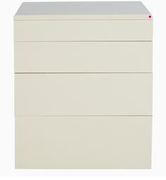 Godrej Interio Flute File Cabinet Cum Chest Of Drawers In White Colour