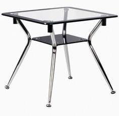 Godrej Interio Helix Corner Table In Silver Colour