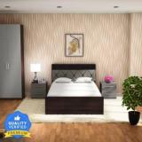 Godrej Interio Lattice Engineered Wood Queen Drawer Bed