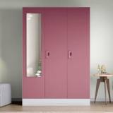 Godrej Interio Slimline 3 Door with Locker and Star Design Mirror Metal Almirah