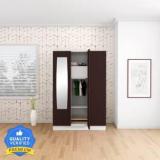 Godrej Interio Slimline 3 Door With Mirror, Locker And Drawer Metal Almirah