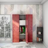 Godrej Interio Slimline Fusion 3 Door With Locker And Drawer Metal Almirah