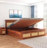 Goyalinterior Sheesham Wood Hydraulic Bed For Bed Room/Guest Room Solid Wood Queen Hydraulic Bed