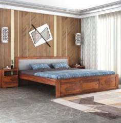 Goyalinterior Sheesham Wood Without Storage King Size Bed For Bedroom Solid Wood King Bed