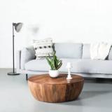 Greenseal Modern Drum Table Solid Wood Console Table