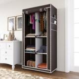 Gtc 7800 3 C Cloth Rack Storage Organizer Shelves Almirah PP Collapsible Wardrobe