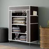 Gtc Shoe Cabinet Rack Light Weight Foldable Shelves Storage Organizer For Home PP Collapsible Wardrobe