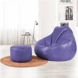 Gtk 4XL Bean Bag & Footrest Filled With Beans Teardrop Bean Bag With Bean Filling