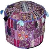 Healing Crystals India Fabric Pouf