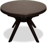 Hello Magna Model Round Table For Dining Home Garden Cafeteria Plastic 4 Seater Dining Table