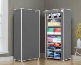 Hemovia 1 Door 6 Shelf Plastic Collapsible PC Collapsible Wardrobe Carbon Steel Collapsible Wardrobe