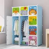 Hemovia 12 Door 12 Shelf Plastic Kids Collapsible Cupboard PC Collapsible Wardrobe