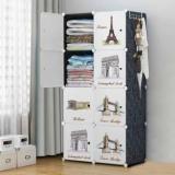 Hemovia 8 Door 8 Shelf Collapsible storage plastic collapsible wardrobe PC Collapsible Wardrobe