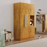 Hexa Red Engineered Wood 4 Door Wardrobe