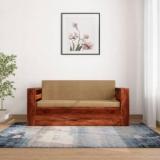 Home Edge Shredder Sheesham Double Solid Wood Sofa Bed