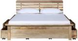 Home Edge Solid Wood Queen Bed With Storage