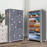 Home Reserve 5 Layer Awesome Box Print PP Collapsible Wardrobe