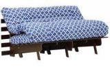 Hometown Abby Futon Double Bed Blue