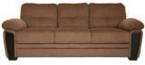 HomeTown Acho Fabric Three Seater Sofa In Brown Colour