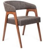 HomeTown Adora Fabric Chair In Dark Walnut Colour